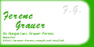 ferenc grauer business card